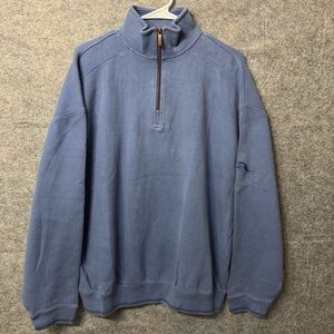 Tommy Bahama Sweater Men’s XL Blue 1/4 Zip Long Sleeve Marlin